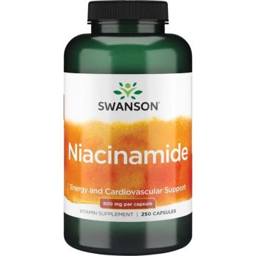 Swanson Niacinamide Ниацинамид 500 мг х 250 капсули