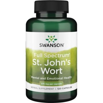 Swanson Full Spectrum St. John's Wort Жълт кантарион пълен спектър 375 мг х 120 капсули