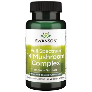 Swanson Full Spectrum 14 Mushroom Complex Комплекс от 14 гъби 490 мг х 60 капсули