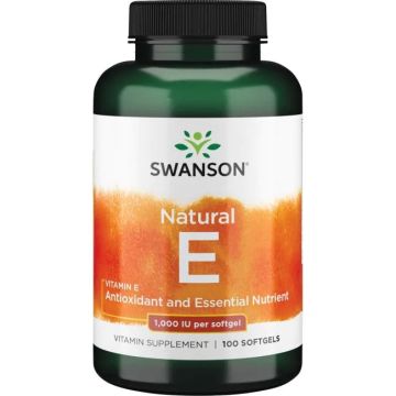 Swanson Natural Vitamin E Натурален витамин Е 671,1 мг х 100 софтгел капсули
