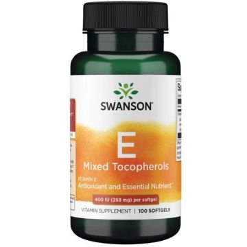 Swanson Vitamin E Mixed Tocopherols 400 IU Витамин Е Смесени Токофероли 268 мг х 100 софтгел капсули