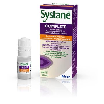 Alcon Systane Complete Овлажняващи капки за очи без консерванти 10 мл 