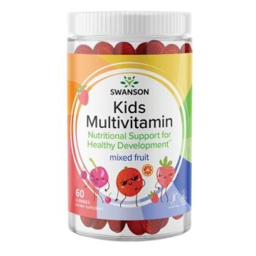 Swanson Kids Multivitamin Gummies - Mixed Fruit Детски мултивитамини - микс от плодове х 60 дъвчащи таблетки