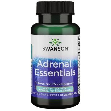 Swanson Adrenal Essentials Добавка за надбъбречните жлези х 60 капсули