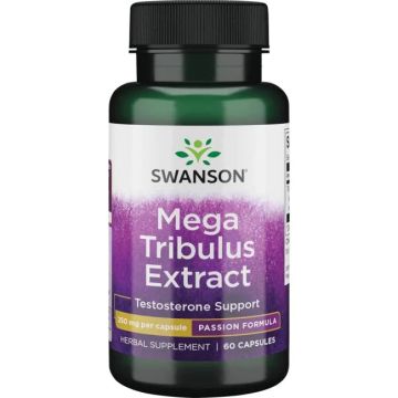 Swanson Mega Tribulus Extract Мега трибулус екстракт 250 мг х 60 капсули