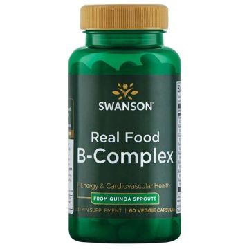 Swanson Real Food B-Complex From Quinoa Sprouts B-комплекс от кълнове от киноа x 60 капсули