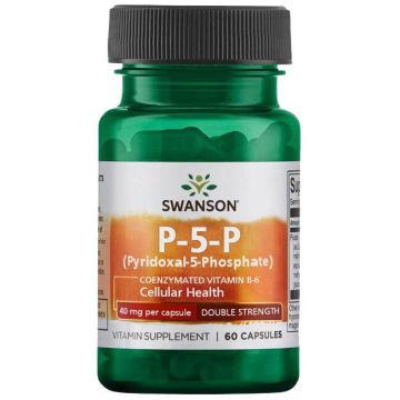 Swanson Р-5-Р (пиридоксал-5-фосфат) Коензимиран Витамин В-6 х 60 капсули