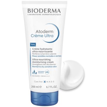 Bioderma Atoderm Ultra Успокояващ хидратиращ крем ултра за лице и тяло без аромат 200 мл