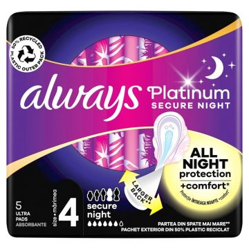 Always Platinum Secure Night Нощни превръзки х5 бр