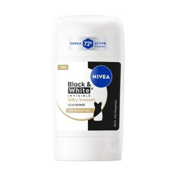Nivea Black & White Invisible Silky Smooth Дезодорант стик против изпотяване за жени 50 мл