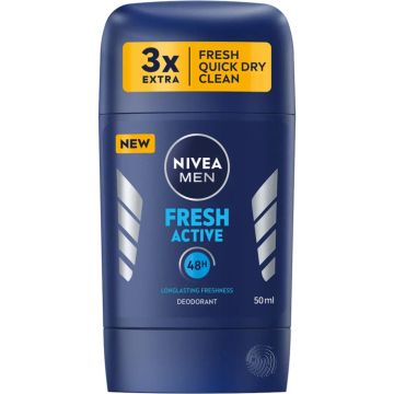 Nivea Men Fresh Active Дезодорант стик против изпотяване за мъже 50 мл