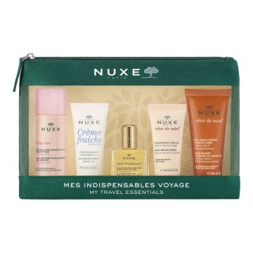 Nuxe My Travel Essentials Промо комплект за път ''Заблестете с Nuxe 2023'' + Подарък: Несесер