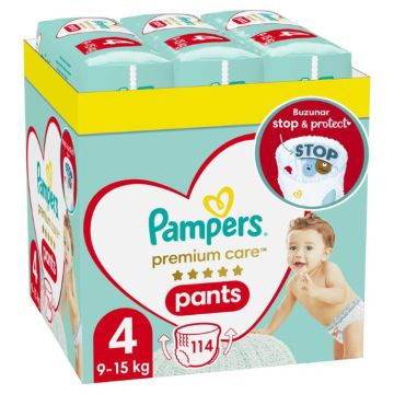 Пелени - гащички Pampers Premium Care Pants Размер 4 114 бр