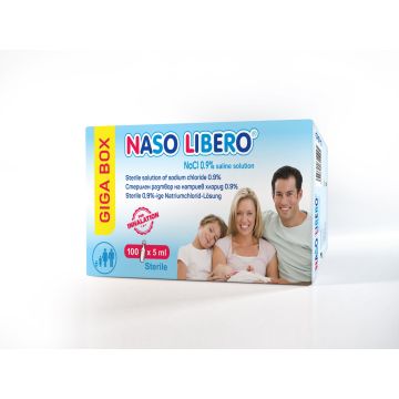 Naso Libero Giga 0.9% NaCl Физиологичен разтвор в монодози 100 ампули х 5 мл