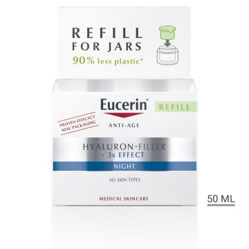 Eucerin Hyaluron-Filler Нощен крем за лице против бръчки 50 мл Пълнител