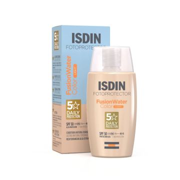 ISDIN Fotoprotector Fusion Water Слънцезащитен тониран флуид за лице с ултра лека текстура SPF50 50 мл