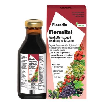 Floradix Floravital Билково - плодов еликсир с желязо 250 мл