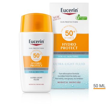 Eucerin Hydro Protect Слънцезащитен ултралек флуид за лице SPF50+ 50 мл