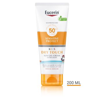 Eucerin Sensitive Protect Слънцезащитен гел-крем за деца SPF50+ 200 мл