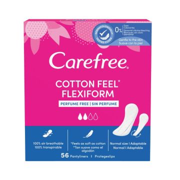 Carefree Cotton Feel Flexiform Unscented Ежедневни дамски превръзки х 56 бр