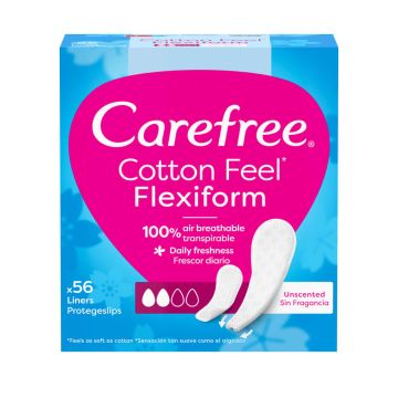 Carefree Cotton Feel Flexiform Unscented Ежедневни дамски превръзки х 56 бр