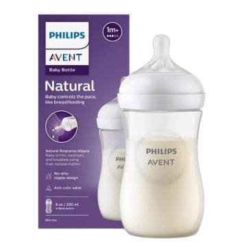 Avent Natural Response Шише с биберон 1М+ 260 мл 