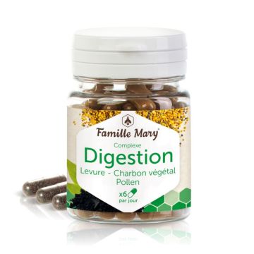 Complexe Digestion Комплекс за добро храносмилане с бирена мая, активен въглен и цветен прашец х 60 капсули Famille Mary