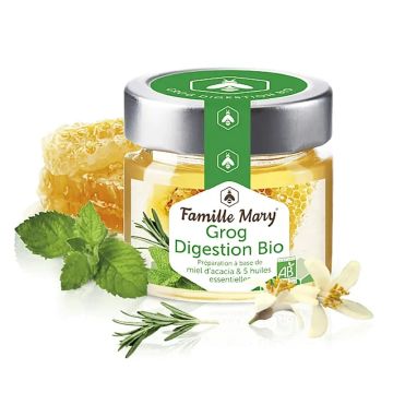 Grog Digestion Bio Грог за добро храносмилане с акациев мед и етерични масла 100 г Famille Mary