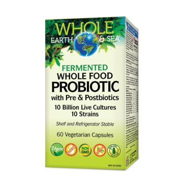 Natural Factors Whole Food Пробиотик + Пребиотици и Постбиотици от ферменирали храни х60 капсули