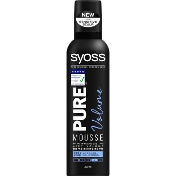 Syoss Pure Volume Пяна за обем 250 мл
