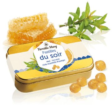 Pastilles du Soir Таблетки за смучене за спокоен сън с мед и върбинка 60 г Famille Mary