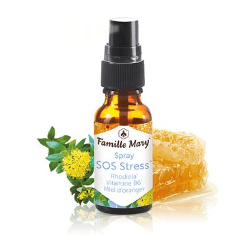 Spray SOS Stress Антистрес спрей за уста със златен корен и витамин В6 20 мл Famille Mary