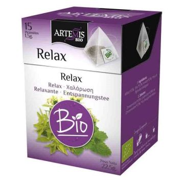 Relax Био Чай за спокоен сън 22.5 гр х 15 филтърни пакетчета Artemis Bio