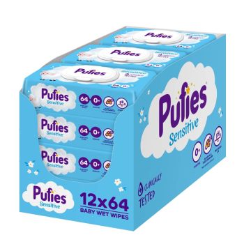 Pufies Sensitive Бебешки мокри кърпички за чувствителна кожа 768 бр