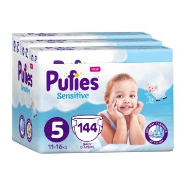 Пелени Pufies Sensitive 5 Junior 11-16 кг х 144 бр