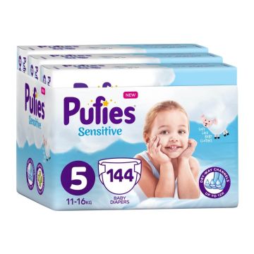 Пелени Pufies Sensitive 5 Junior 11-16 кг х 144 бр