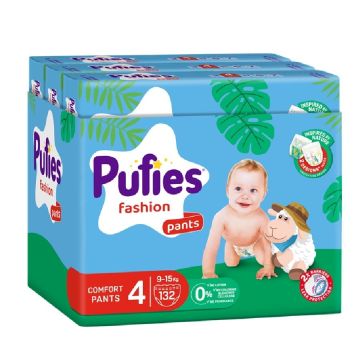 Pufies Pants Fashion 4 Maxi Пелени - гащички 9-15 кг х 132 бр