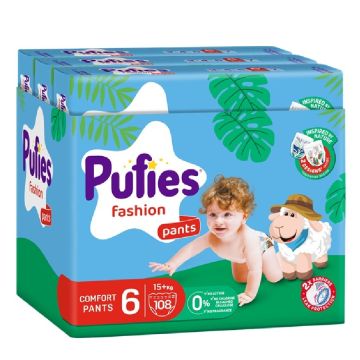 Pufies Pants Fashion 6 Extra Lrge Пелени - гащички 15+ кг х 108 бр