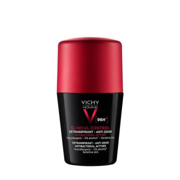 Vichy Homme Clinical Control Дезодорант рол-он против изпотяване за мъже 96 часа 50 мл