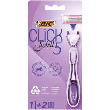 BIC Click Soleil 5 Система за бръснене за жени 1 дръжка + 2 резервни ножчета