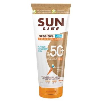 Sun Like Carotene Sensitive Слънцезащитен еко лосион за чувствителна кожа SPF50+ 200 мл