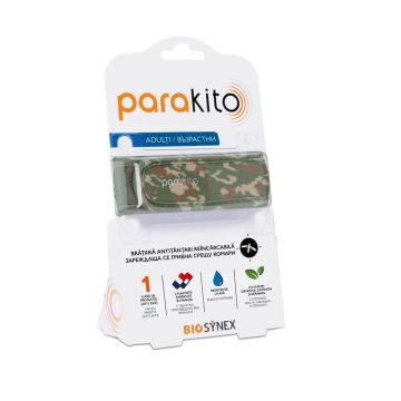 Parakito Гривна против комари за възрастни Камуфлаж + Таблетки 2 бр Комплект