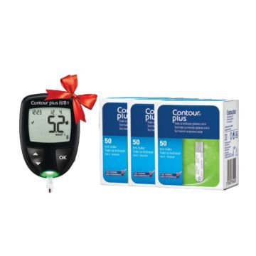 Контур плюс ленти – 3 оп. + ПОДАРЪК Глюкомер Контур Плюс Елит 1 бр. Комплект