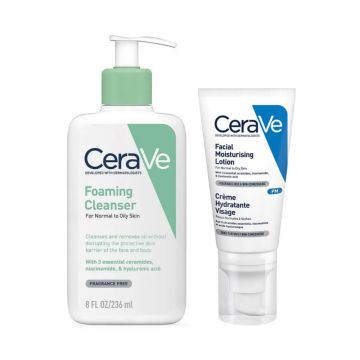 CeraVe Протокол за ежедневна грижа за лице за нормална към комбинирана кожа 