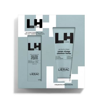 Lierac Homme Крем-флуид против бръчки за мъже 50 мл + Homme Душ-гел 3в1 за мъже 200 мл Комплект