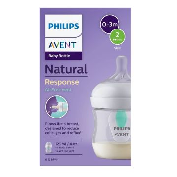 Avent Natural Response AirFree Бутилка с биберон с поток 2, 0-3М 125 мл