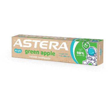 Astera Natural Kids Green Apple 6+ Детска паста за зъби 50 мл