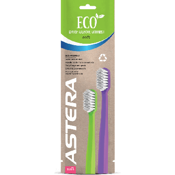 Astera Eco Super Soft Четка за зъби 2 бр Комплект