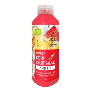 Agiva Fruit Salad Натурален душ гел за тяло с диня, пъпеш и мед 330 мл