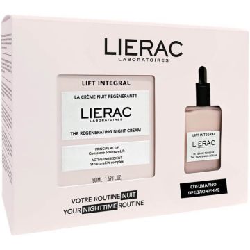 Lierac Lift Integral Възстановяащ нощен лифтинг крем 50 мл + Lift Integral Стягащ лифтинг серум 15 мл Комплект